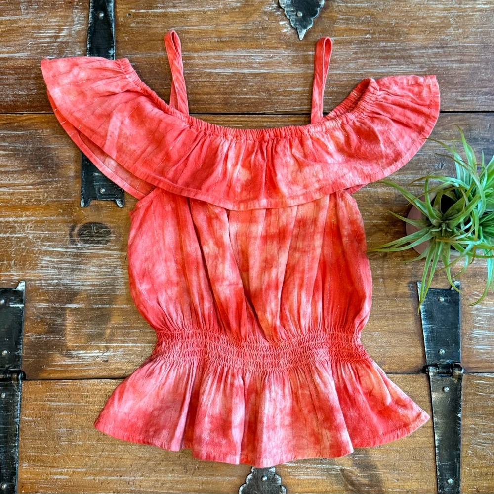 Tie-Dye Ruffle Tank Blouse by Splendid (Girls size 10)
